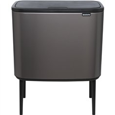 Brabantia pattum. Bo Touch Bin Platinum, 11 + 23 L
