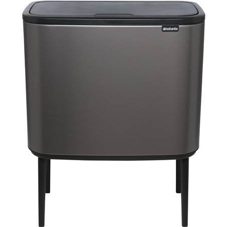 Brabantia pattum. Bo Touch Bin Platinum, 11 + 23 L