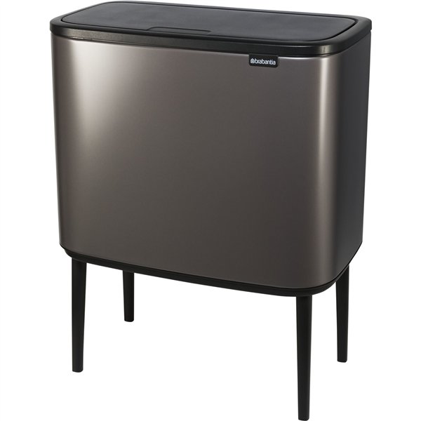 Brabantia pattum. Bo Touch Bin Platinum, 11 + 23 L