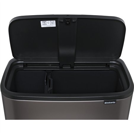 Brabantia pattum. Bo Touch Bin Platinum, 11 + 23 L