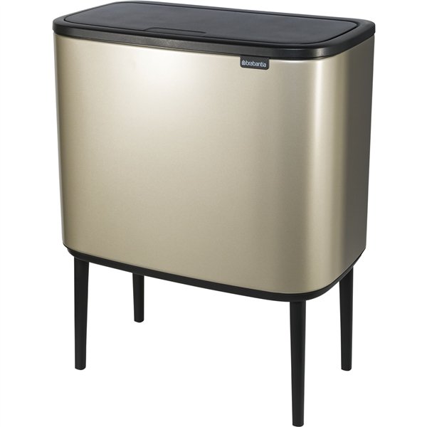 Brabantia pattum. Bo Touch Bin Champagne, 11 + 23 L