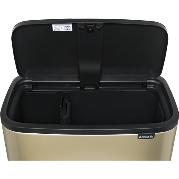 Brabantia pattum. Bo Touch Bin Champagne, 11 + 23 L