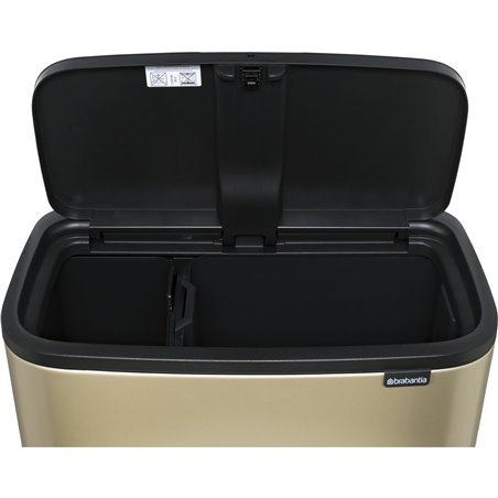 Brabantia pattum. Bo Touch Bin Champagne, 11 + 23 L