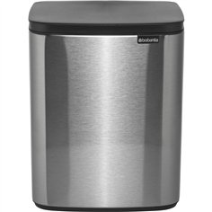 Brabantia BO pattumiera 12 litri acciaio opaco  Fingerprint Proof
