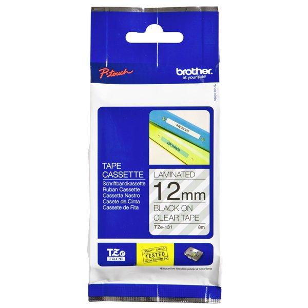 Brother Nastro per etichettatore TZE-131 incolore/nero   12 mm