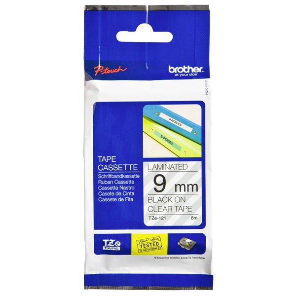 Brother Nastro per etichettatore TZE-121 incolore/nero   9 mm lam