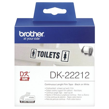 Brother etich.lungh. cont. pell. bianco, 15,24 m x 62 mm DK-22212