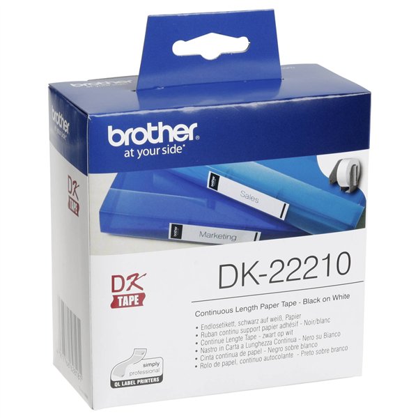 Brother etich. a carta continua bianco 30,48 m x 29 mm DK-22210