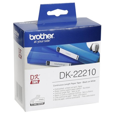 Brother etich. a carta continua bianco 30,48 m x 29 mm DK-22210