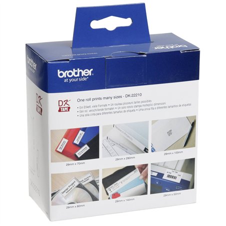 Brother etich. a carta continua bianco 30,48 m x 29 mm DK-22210