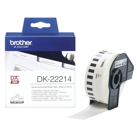 Brother etichette continue carta bianco, 30,48 m x 12 mm DK-22214
