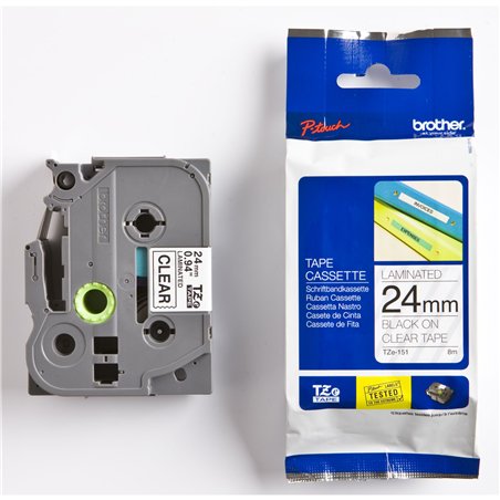 Brother Nastro per etichettatore TZE-151 incolore/nero 24 mm