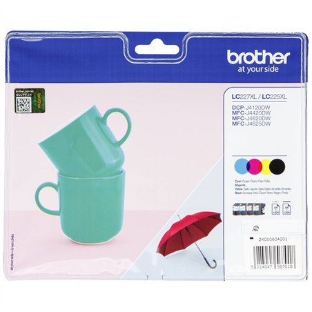 Brother LC-227 / LC-225 XL Value Pack BK/C/M/Y