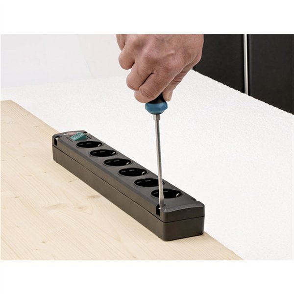 Brennenstuhl Bremounta 6 uscite nero 3m con interruttore