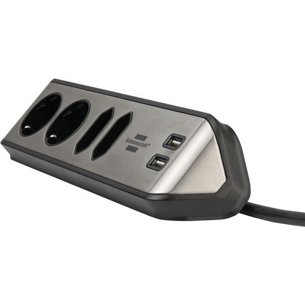 Brennenstuhl estilo presa multipla 4 prese nero