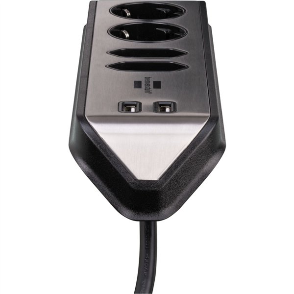 Brennenstuhl estilo presa multipla 4 prese nero