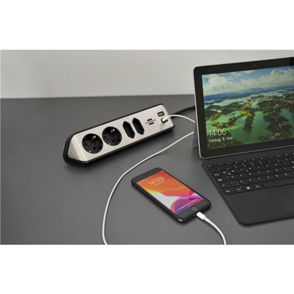 Brennenstuhl estilo presa multipla 4 prese nero