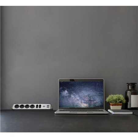 Brennenstuhl estilo presa multipla 6 prese nero