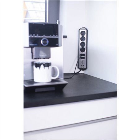 Brennenstuhl estilo presa multipla 6 prese nero