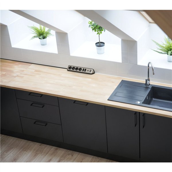 Brennenstuhl estilo presa multipla 6 prese nero