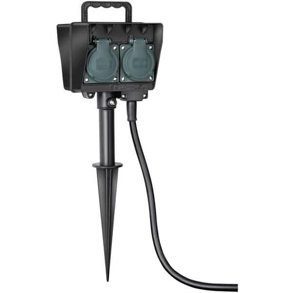 Brennenstuhl presa multipla da giardino 4 pr. con picchetto