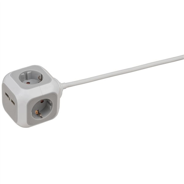 Brennenstuhl caricatore USB presa multipla a cubo 4 prese