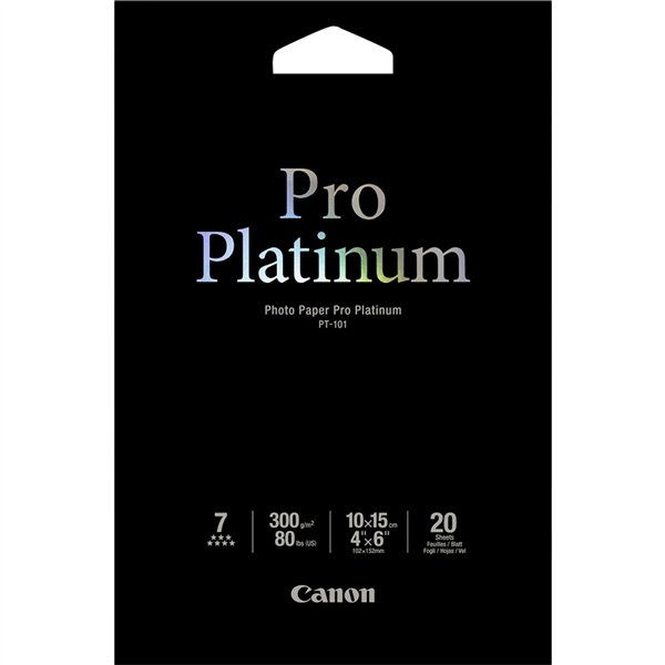 Canon PT-101 10x15 cm, 20 sheet Photo Paper Pro Platinum   300 g