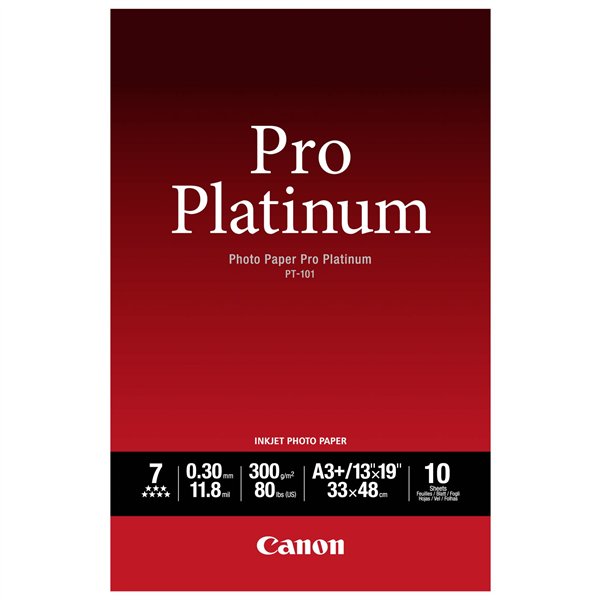 Canon PT-101 A 3+, 10 fogli carta foto  Pro Platinum   300 g