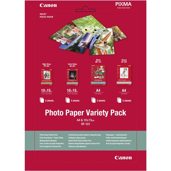 Canon VP-101 Photo carta Variety Pack A 4 u. 10x15 cm 4x5 fogli
