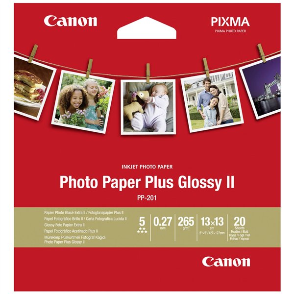 Canon PP-201 13x13 cm 20 fogli Photo carta Plus lucido II 265 g
