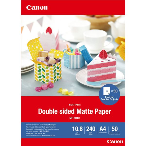Canon MP-101 D A 4, 50 fogli Double sided Matte Paper, 240 g