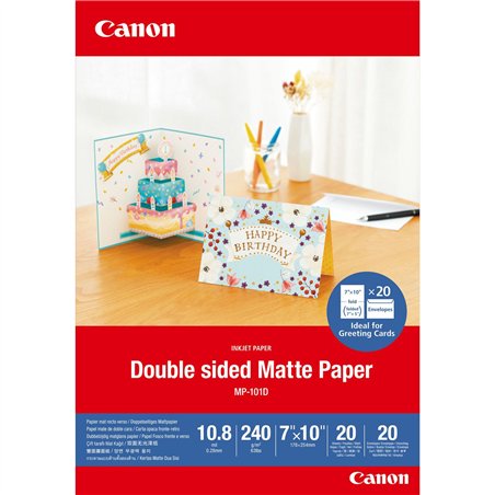 Canon MP-101 D 7x10 , 20 fogli Double sided Matte Paper, 240 g