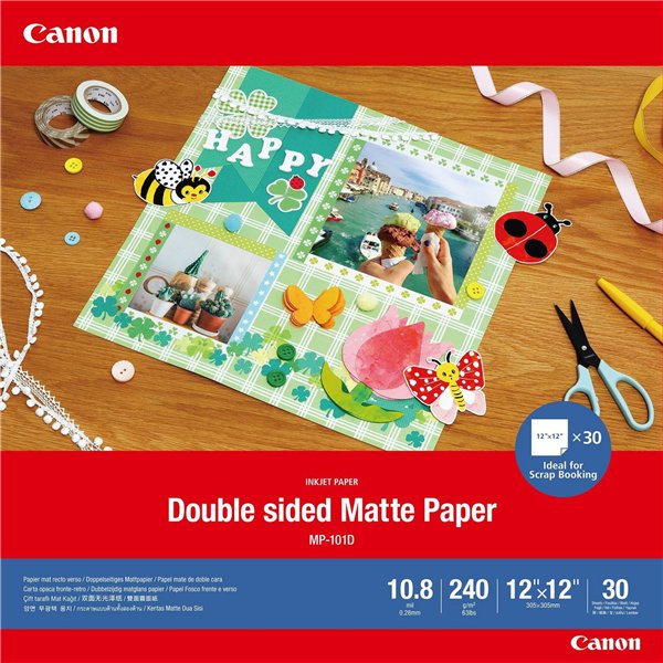 Canon MP-101 D 12x12 , 30 fogli Double sided Matte Paper, 240 g