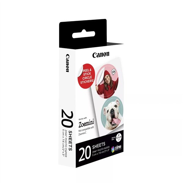 Canon ZP-2030-2C ZINK Circle Sticker 3,3 cm (20 fogli)