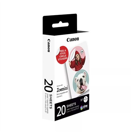 Canon ZP-2030-2C ZINK Circle Sticker 3,3 cm (20 fogli)