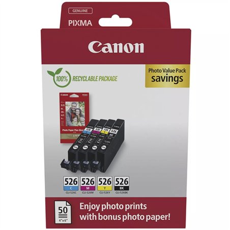 Canon CLI-526 BK/C/M/Y Photo Value Pack