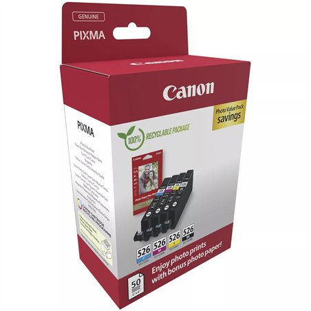 Canon CLI-526 BK/C/M/Y Photo Value Pack