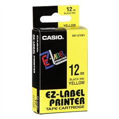 Casio XR-12 YW 12 mm nero    su  giallo