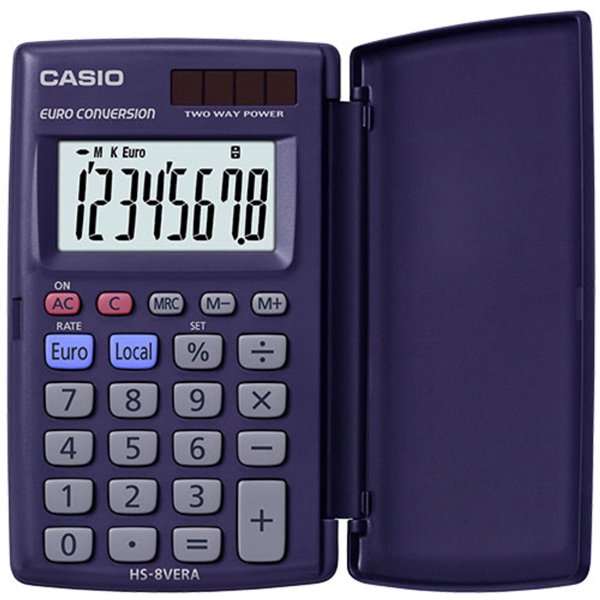 Casio HS-8VERA calcolatrice euro