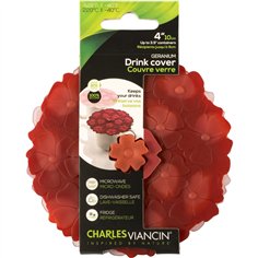 Charles Viancin GERANIUM 11,5 cm 2 cop. da bevade sil. rosso/rosa