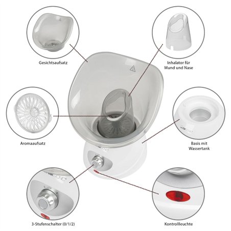 Clatronic GS 3656 bianco-grigio sauna per viso