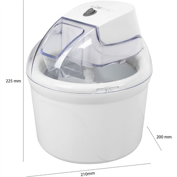 Clatronic ICM 3764 bianco macchina per gelato 1,5L
