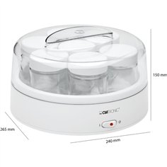 Clatronic JM 3344 bianco macchina per yogurt con 7 bicch. 2