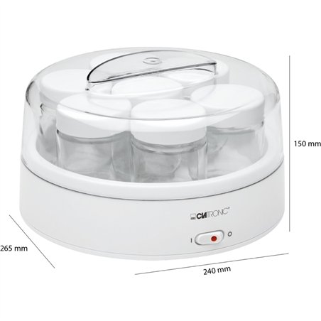 Clatronic JM 3344 bianco macchina per yogurt con 7 bicch.