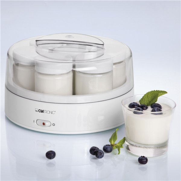 Clatronic JM 3344 bianco macchina per yogurt con 7 bicch.