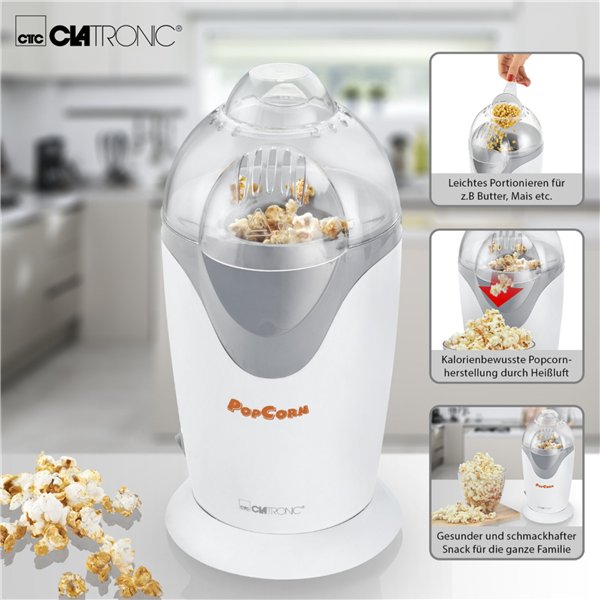 Clatronic PM 3635 bianco macchina aria calda p. popcorn