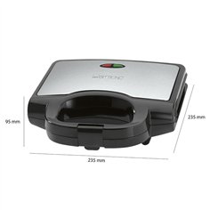 Clatronic ST 3778 nero-inox piastra da sandwich per 2 sandw. 2