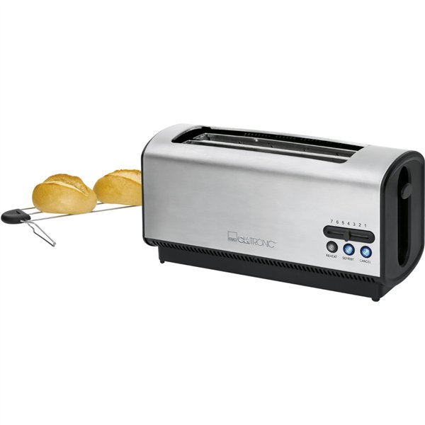 Clatronic TA 3687 inox tostapane fessura lunga 4 fette
