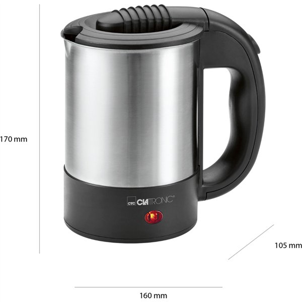 Clatronic WKR 3624 inox bollitore da viaggio