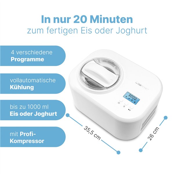 Clatronic ICM 3799 gelatiera compressore 1L